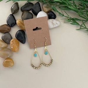 Beaded teardrop earrings
